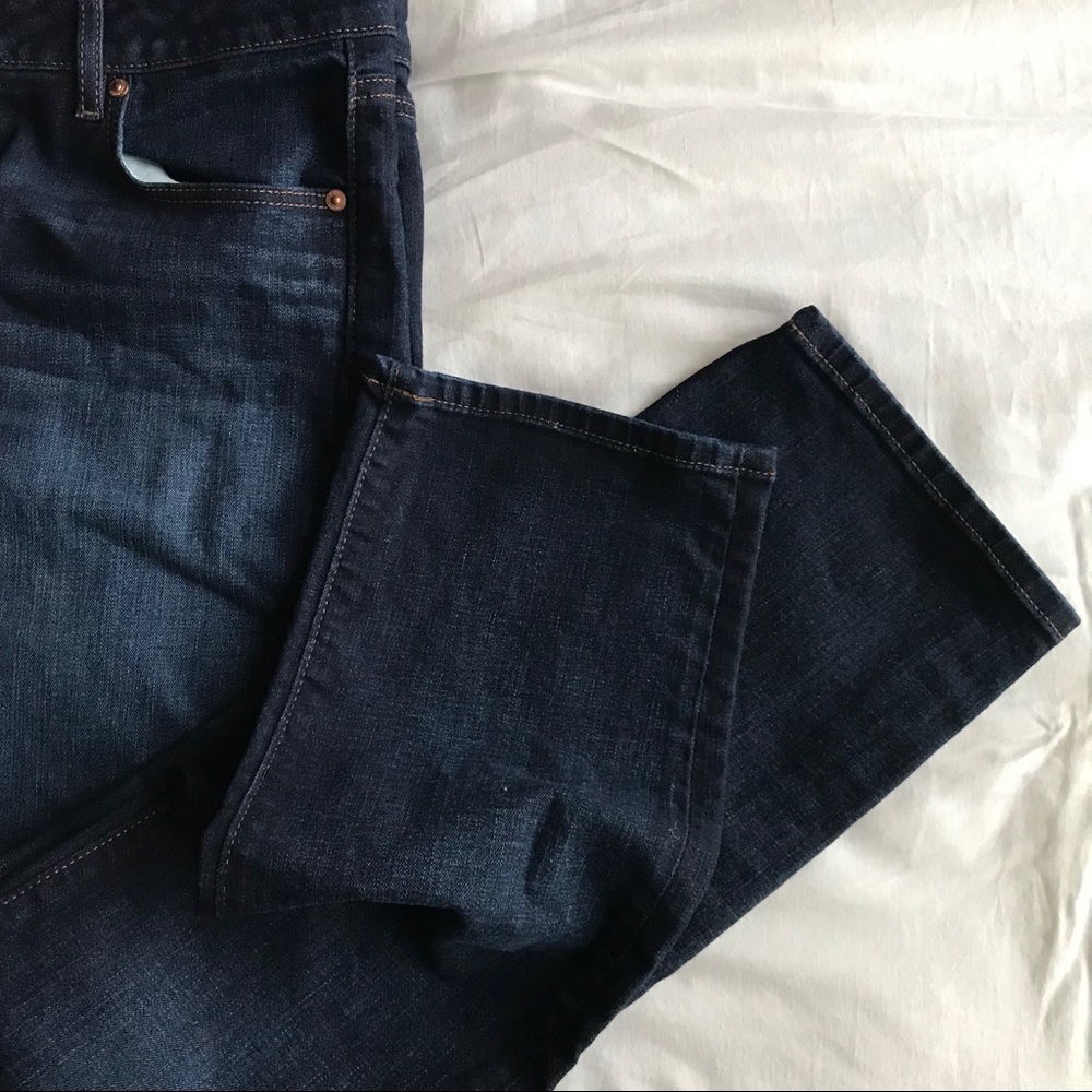 LOFT| Curvy Straight Dark Wash Jean